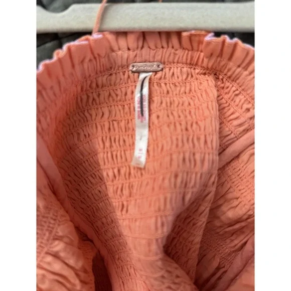 Free People Annalise Mini Dress-Shell Coral Combo- New W/O Tags. Never Worn. - Picture 4 of 6